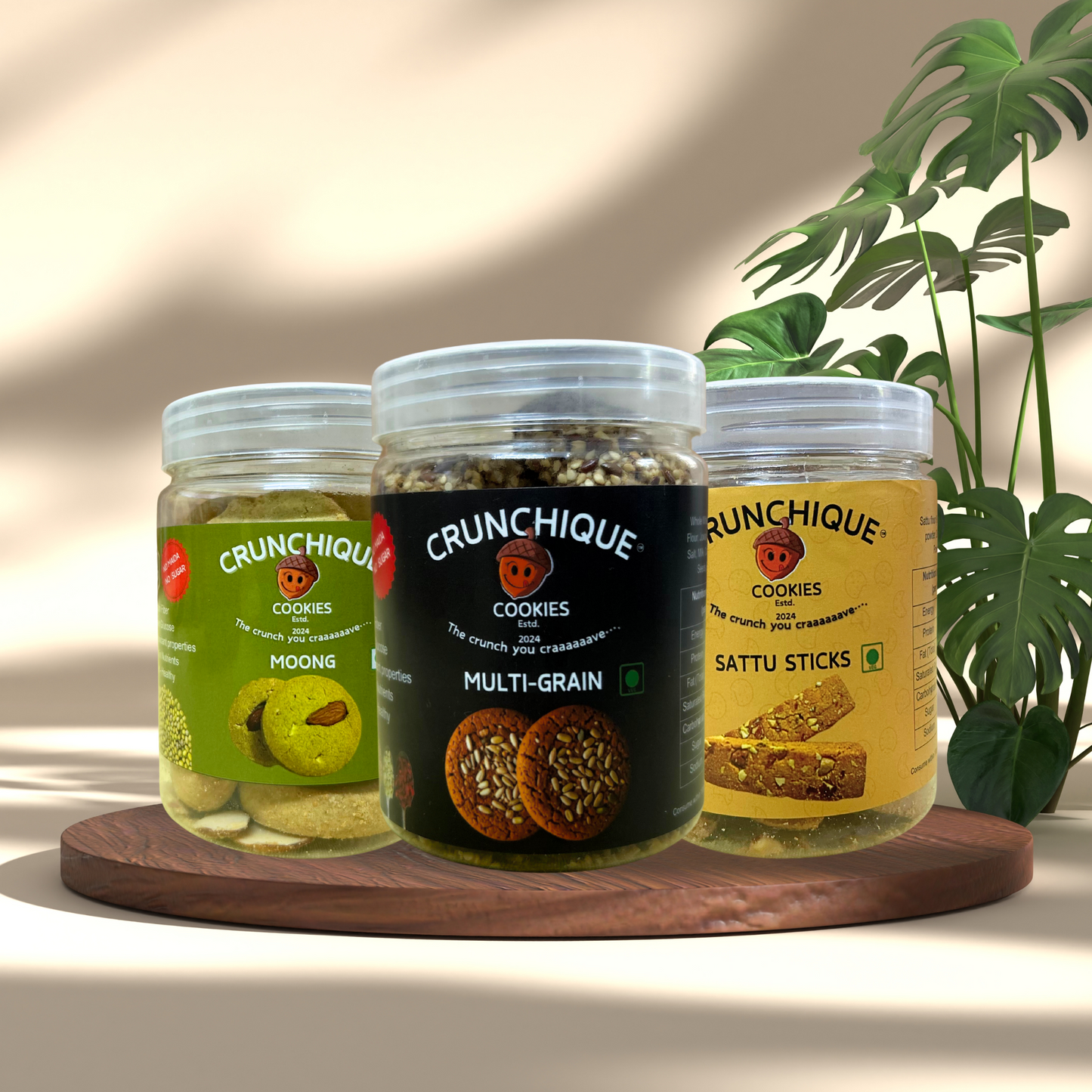 Multigrain + Moong + Sattu stick cookies