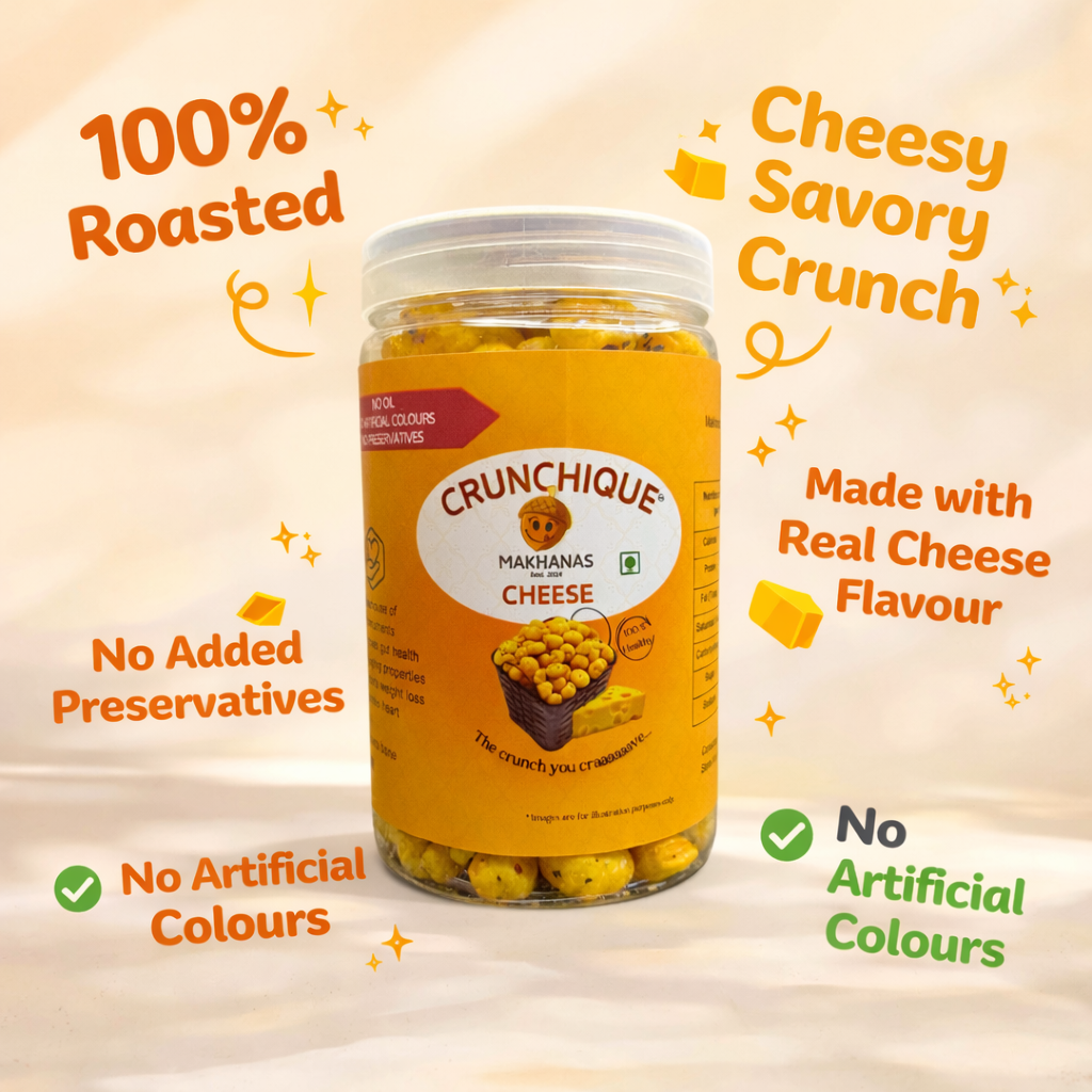 Cheese Makhana-Cheesy, Yummy, Healthy