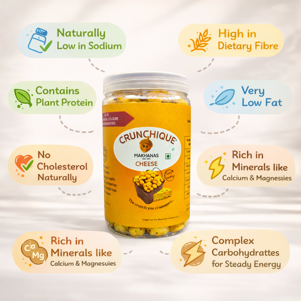 Cheese Makhana-Cheesy, Yummy, Healthy